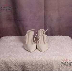 Ivory Calvin Klein Slingback Heels